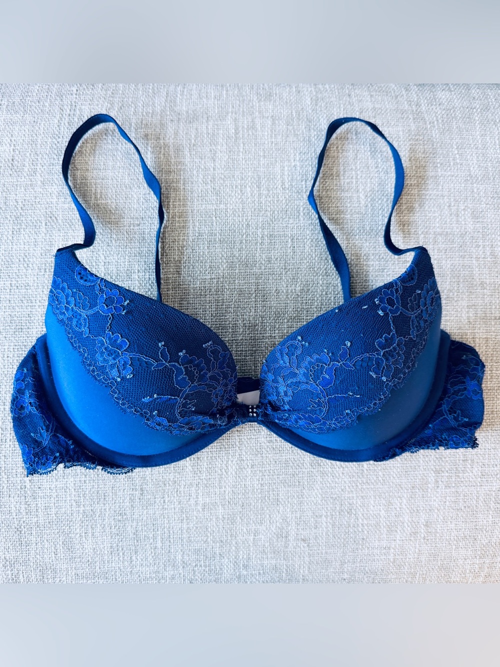 Victoria's Secret Very Sexy Royal Blue Padded Demi Lace Push-Up Bra